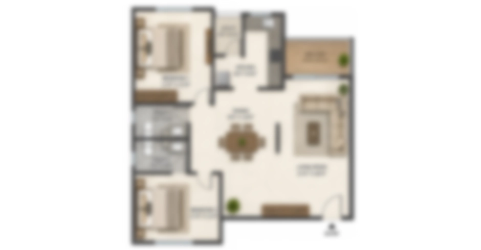 PreLaunch Khadakpada 2 Bhk Floor Plan