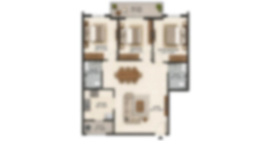 PreLaunch Khadakpada 3 Bhk Floor Plan
